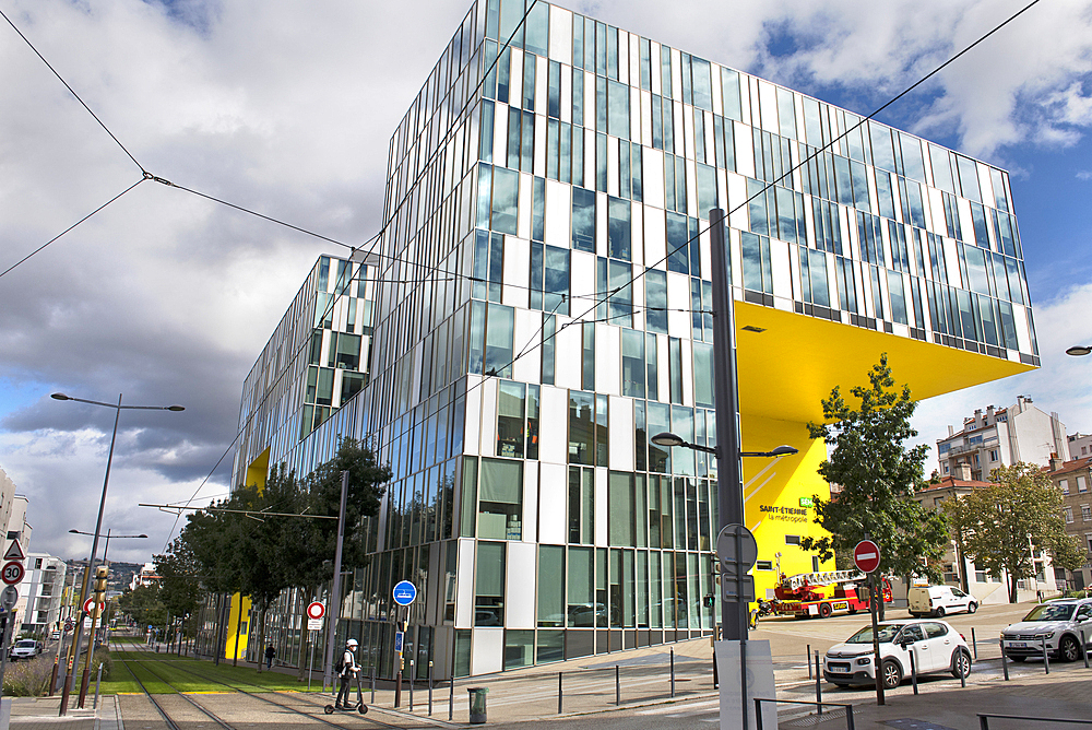 Ilot Gruner, architect Manuelle Gautrand, Administration building, Saint-Etienne, Loire department, Auvergne-Rhone-Alpes region, France, Europe