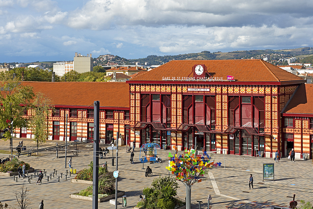 Saint-Etienne-Chateaucreux railway station, Saint-Etienne, Loire department, Auvergne-Rhone-Alpes region, France, Europe