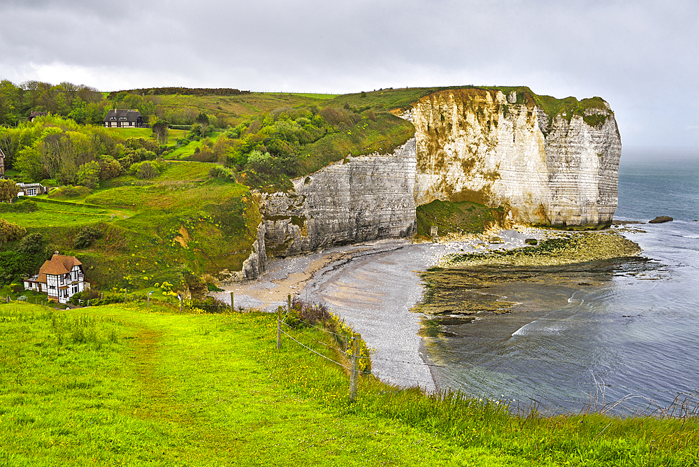 Vaucottes hanging valley, Vattetot-sur-Mer, Seine-Maritime department, Normandy region, France, Europe