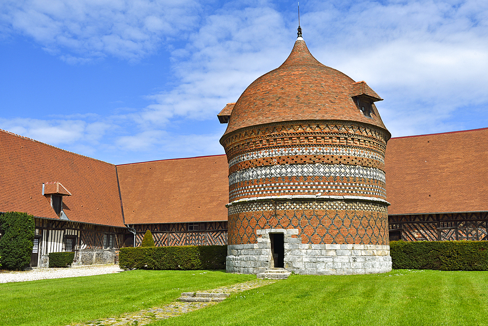 Pigeon house of Manoir d'Ango, 16th century, former summer residence of Jehan Ango, ship-owner who provided ships to king of France Francis I, Varengeville-sur-Mer, near Dieppe, Seine-Maritime department, Normandy region, France, Europe