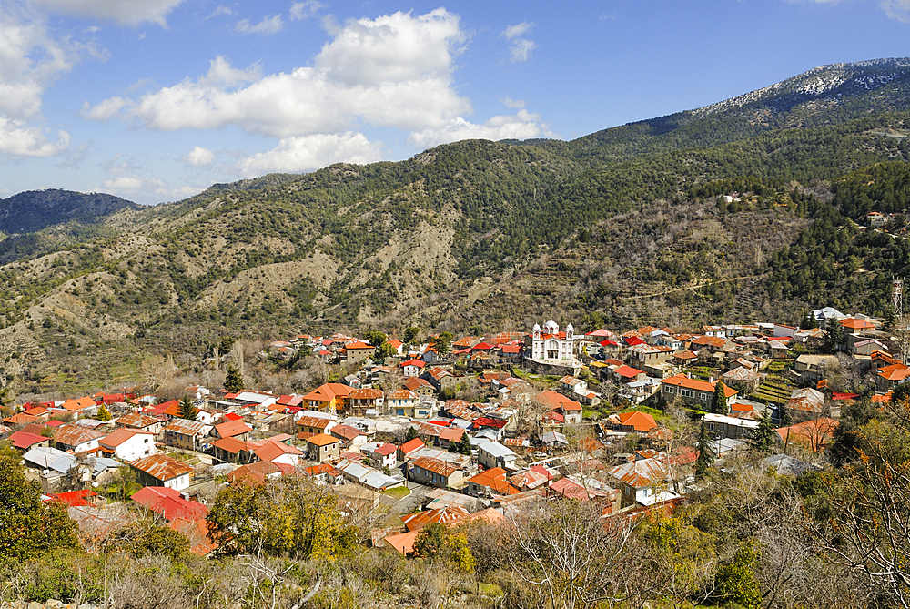 Pedoulas, village in the Troodos Mountain, Cyprus, Eastern Mediterranean Sea, Europe