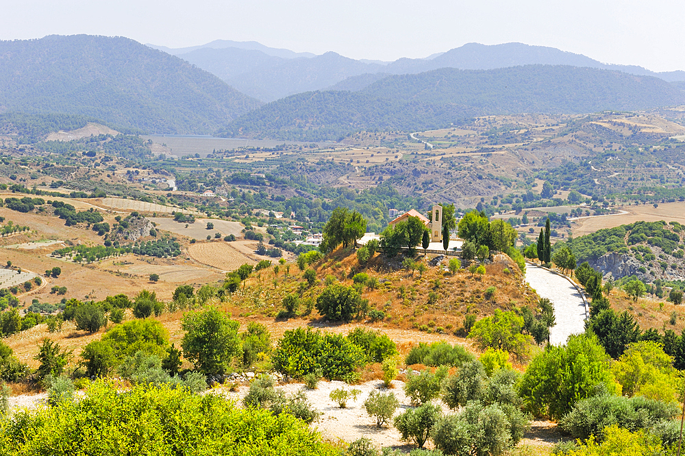 Landscape of the mountain range around Paphos, Cyprus, Eastern Mediterranean Sea, Europe