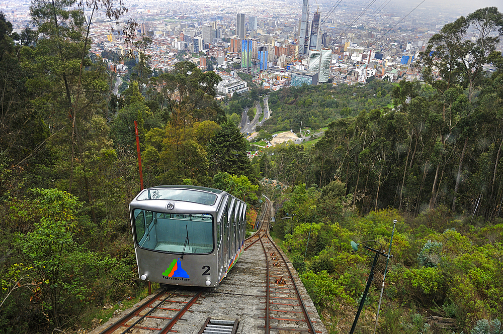 Funicular at Monserrate Mountain, Bogota, Colombia, South America