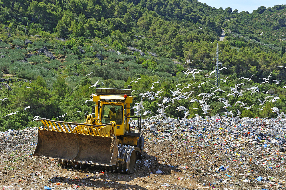 Garbage dump, Hvar island, Croatia, Southeast Europe