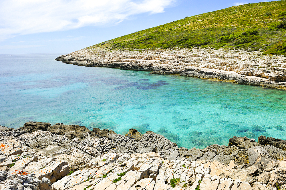 Perna inlet, Palmizana, St Clement island, Hell's Islands (Pakleni), Hvar city, Hvar island, Croatia, Southeast Europe