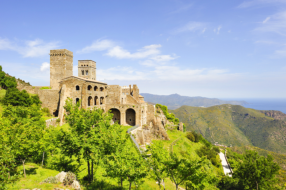 Monastery of Sant Pere de Rodes, Costa Brava, Catalonia, Spain, Europe