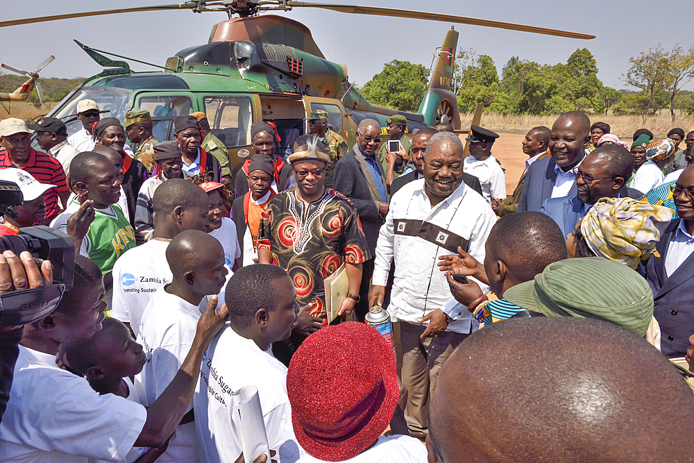 President Banda arriving at the Pa Ng'wena Ceremony, Kasama, Zambia, Africa