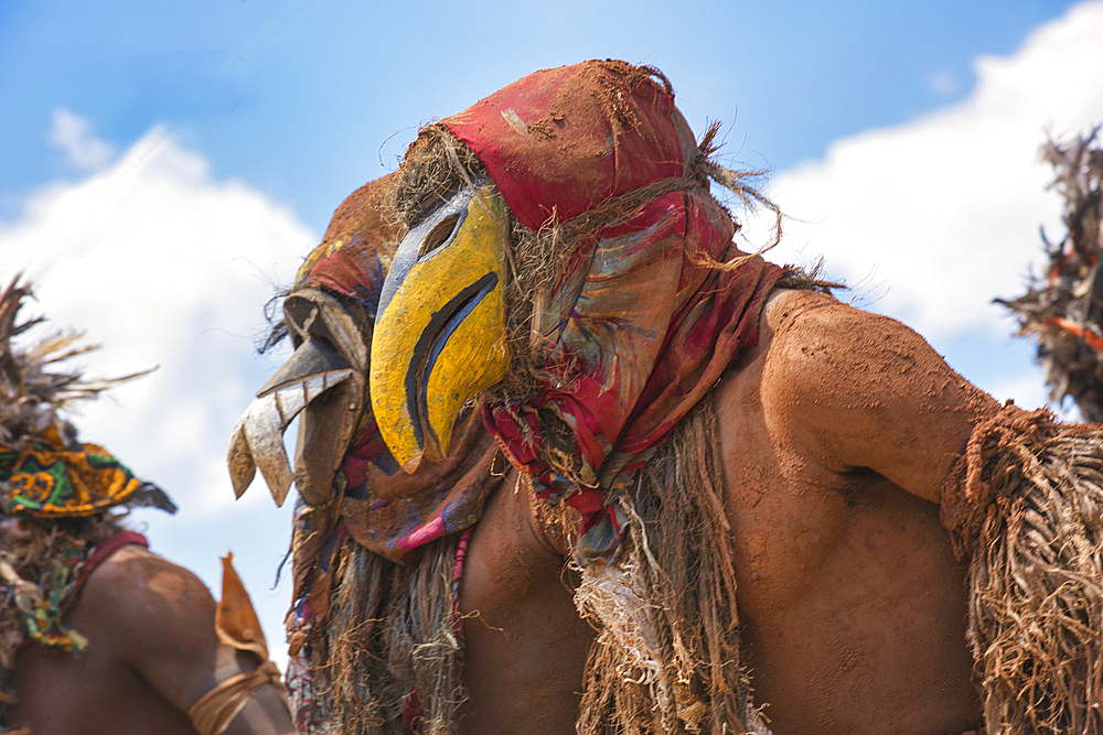 Bird masks, The Kulamba Traditional Ceremony of the Chewa people from Zambia, Mozambique and Malawi, held annually on the last Saturday in August to pay homage to their Chief Kalonga Gaia Uni, held near Katete, Eastern Province, Zambia, Africa