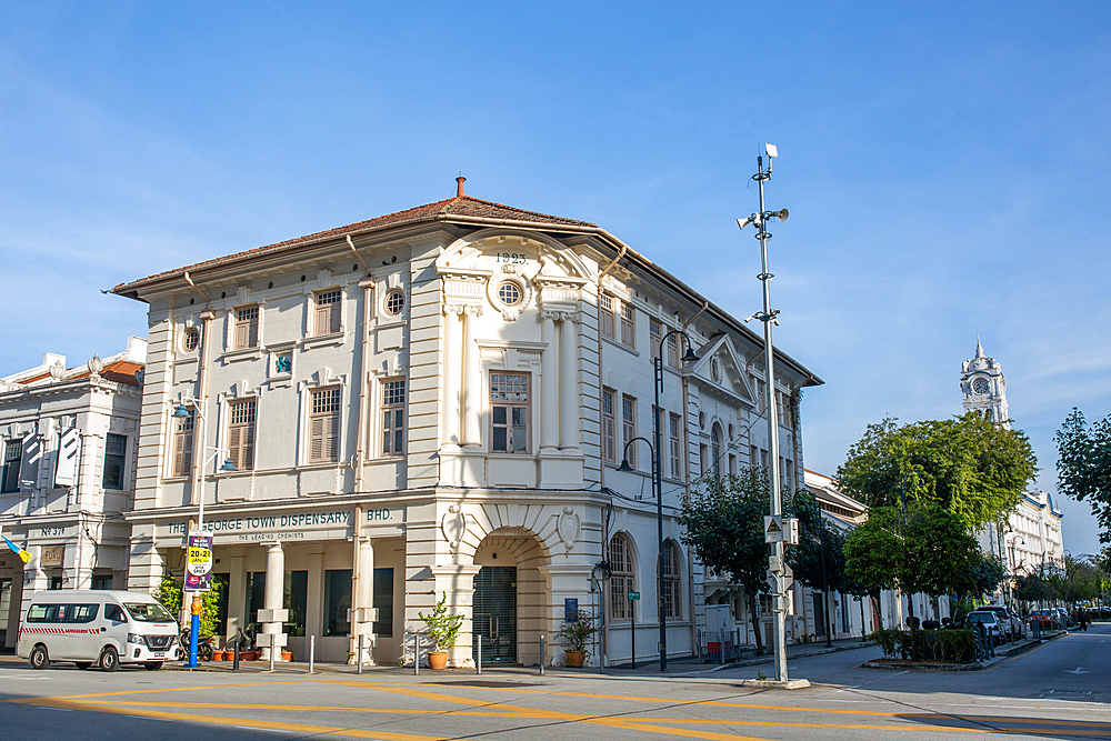 View of George Town Dispensary building in George Town, Penang, Malaysia, Southeast Asia, Asia