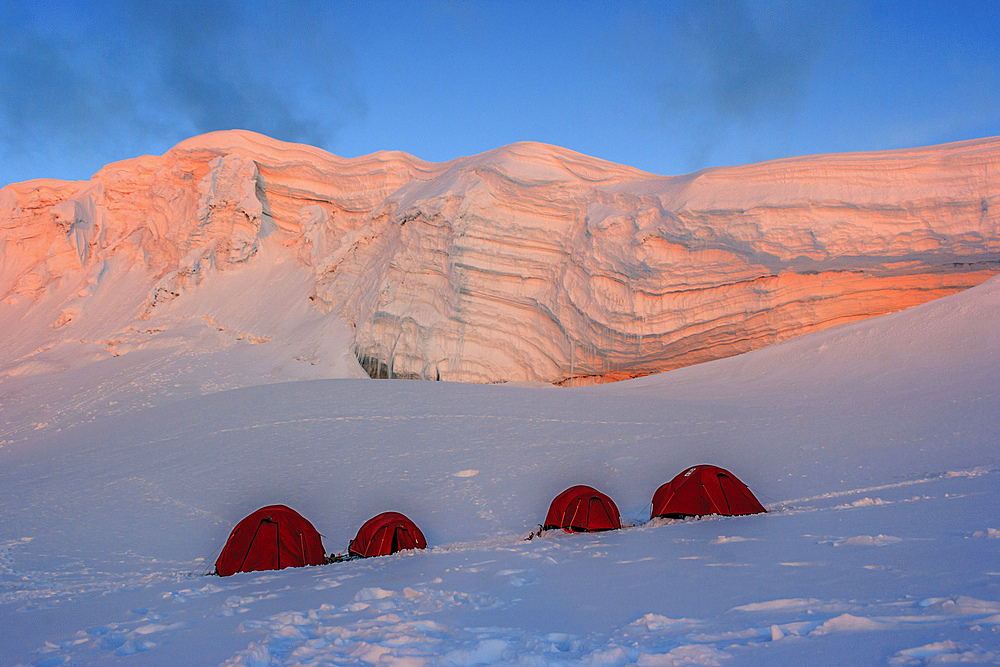 Base camp at Nevado Alpamayo & Nevado Quitaraju in Peru.