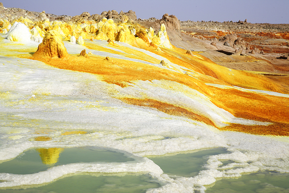 February 10, 2008 - Dallol geothermal area, brine hot springs, Danakil Depression, Ethiopia.
