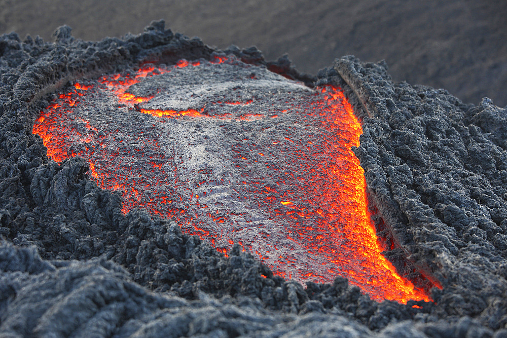December 23, 2007 - Lava flow on the flank of Pacaya volcano, Guatemala.
