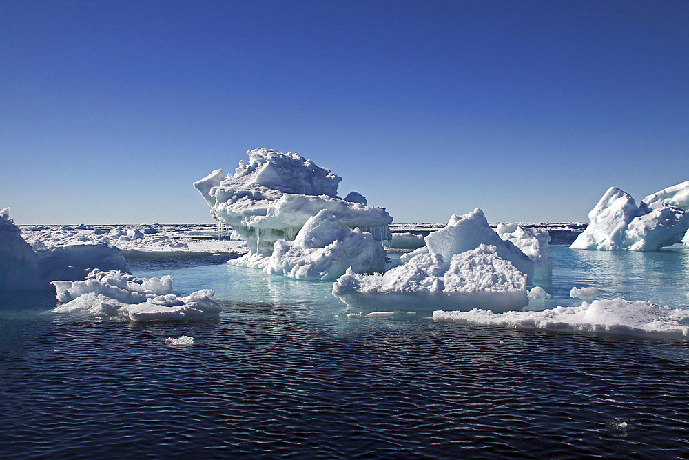 Iceberg around the island, Spitsbergen, Norway.