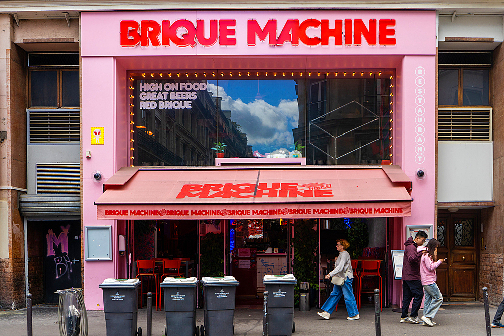 Restaurant Brique Machine on Rue Montmartre, Paris, France