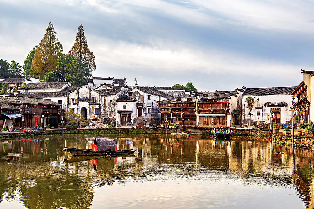 Zhuge Bagua village, Lanxi County, Jinhua, Zhejiang Province, China. The 600 year old village, based on Bagua layout, lived the descendants of Zhuge Liang (Three Kingdoms era). The village buildings existed since the Ming Dynasty.