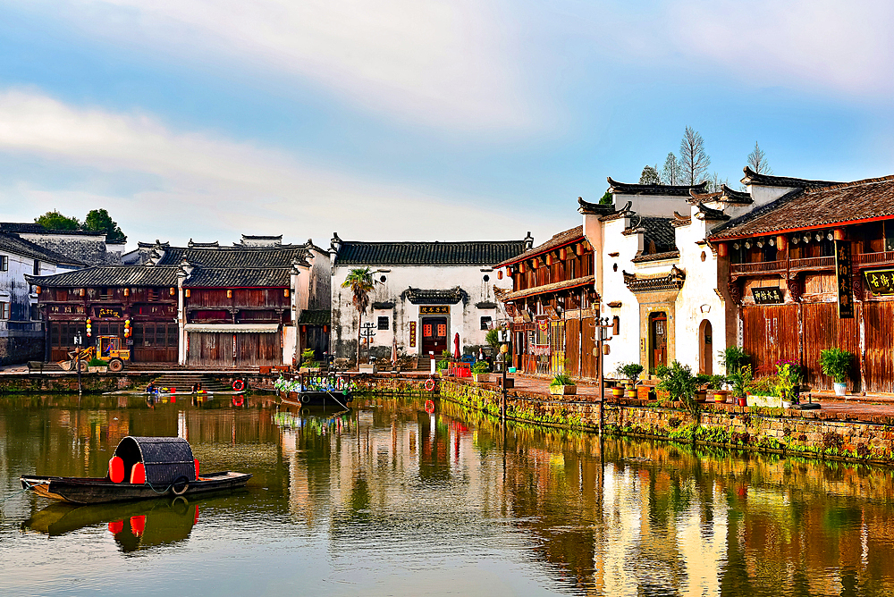 Zhuge Bagua village, Lanxi County, Jinhua, Zhejiang Province, China. The 600 year old village, based on Bagua layout, lived the descendants of Zhuge Liang (Three Kingdoms era). The village buildings existed since the Ming Dynasty.