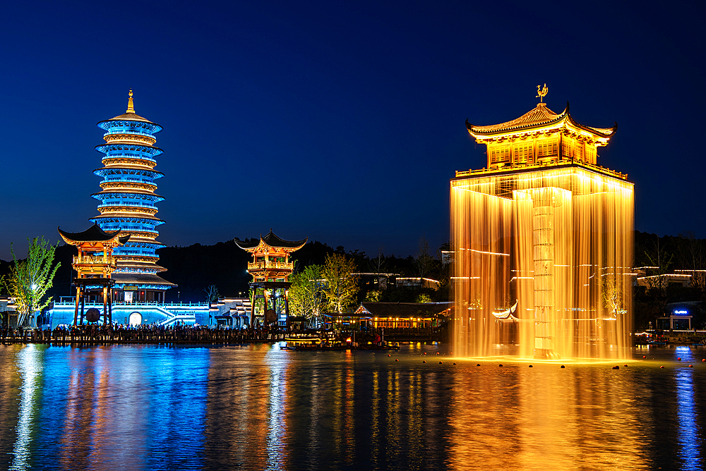 The waterfront at WuNvZhou Resort, Wuyuan County, Shangrao, Jiangxi Province, China.