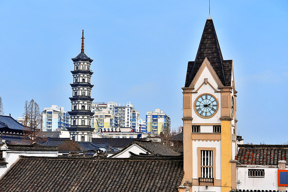 ShuiTingMen, the old town of Quzhou City, Zhejiang Province, China.