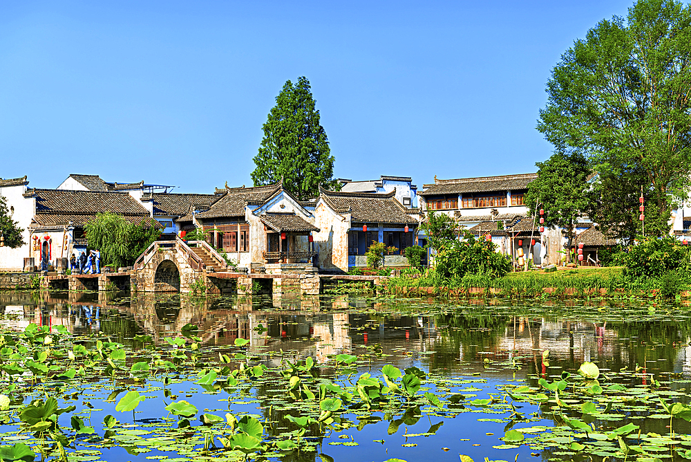 Chengkan Ancient Village, Huangshan City, Anhui, China. The village was established 1800 years ago by the Luo family clan. It has buildings dating as early as the Song Dynasty (960 to 1279 AD).