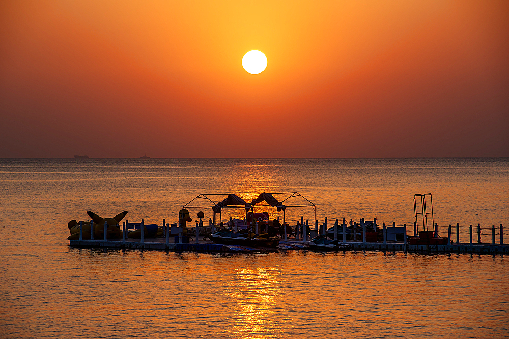 Sunset at Nan'ao Island, Shantou City, Guangdong Province, China. Nan'ao Island is a resort island of Shantou City.