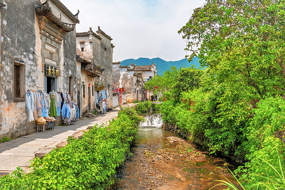 Pingshan Ancient Village, Huangshan City, Anhui, China. This millennia old village still retains many historic buildings from the Ming and Qing Dynasty era.