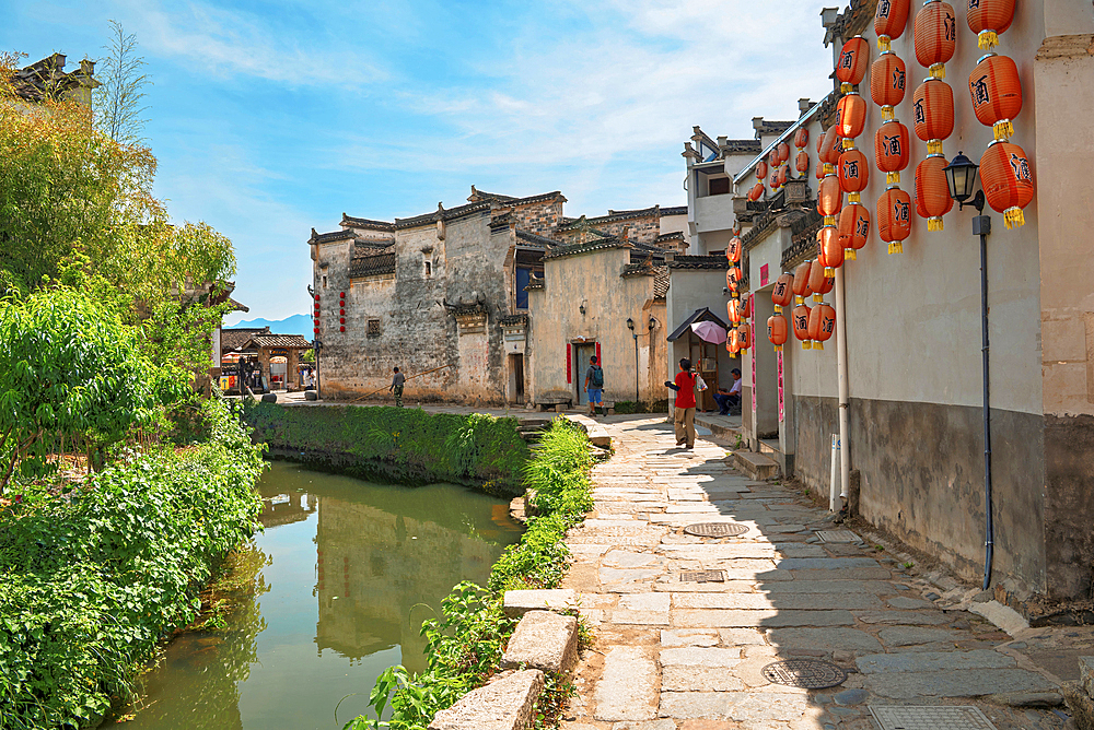 Pingshan Ancient Village, Huangshan City, Anhui, China. This millennia old village still retains many historic buildings from the Ming and Qing Dynasty era.