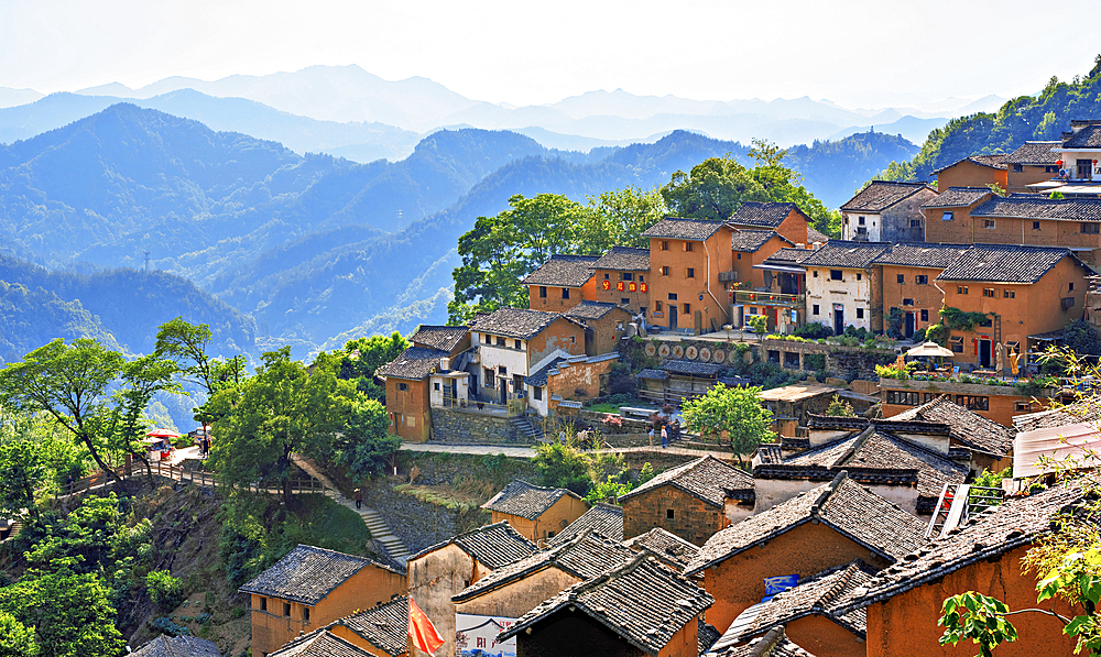 YangChan Tulou, an ancient earthen buildings village of more than 400 years nestled in the mountains in She County, Huangshan, Anhui Province, China. The oldest standing building in the village is more than 200 years old.