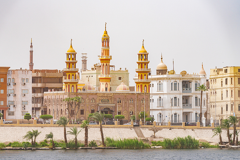 Mosque overlooking the Nile River, Egypt