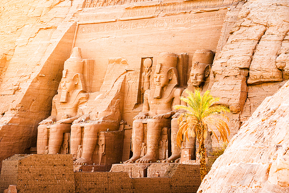 Statues of the Great temple of Ramses II, Abu Simbel, Aswan, Egypt