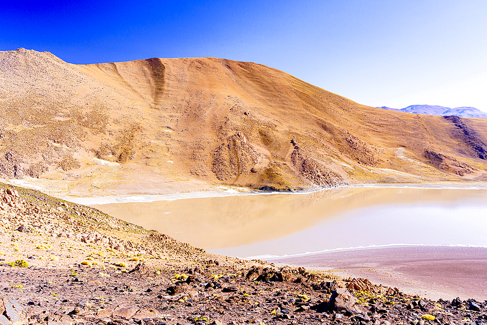 Salt lake in the caldera of Cerro Galan, Puna, Catamarca, Argentina