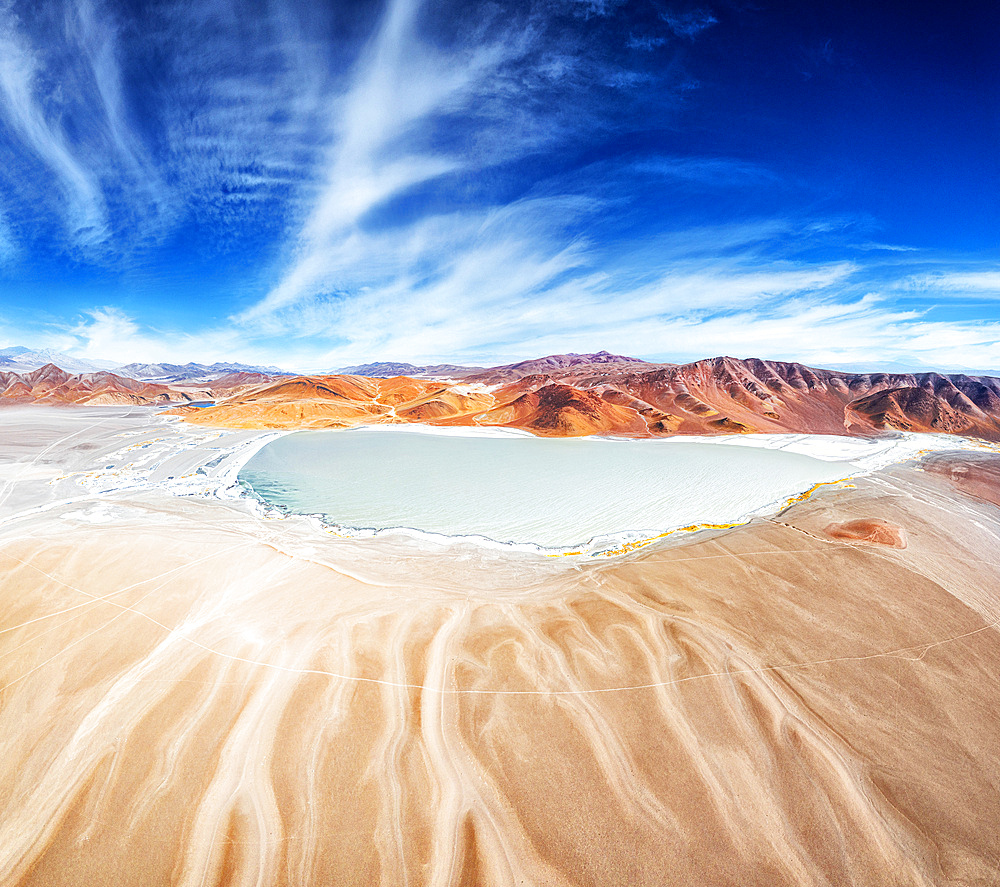 Laguna Diamante in Cerro Galan caldera, Puna, Catamarca, Argentina