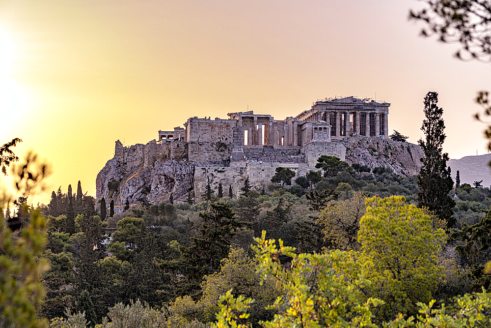Acropolis at dawn, Athens, Attica, Greece