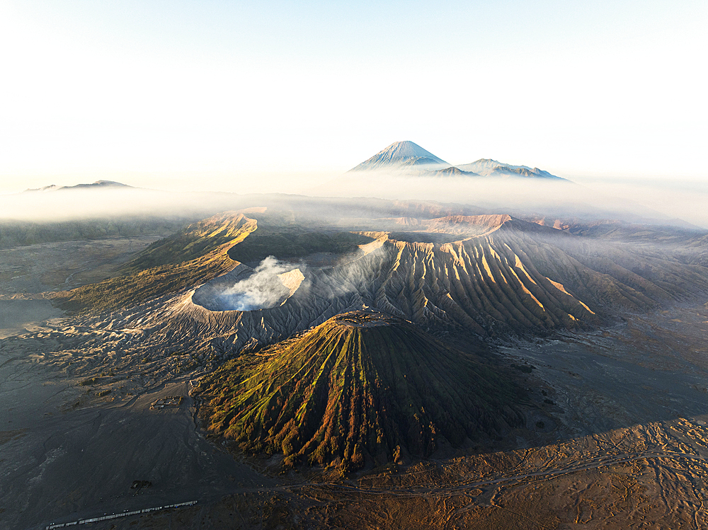 Volcanoes at sunrise, Bromo Tengger Semeru National Park, East Java, Indonesia