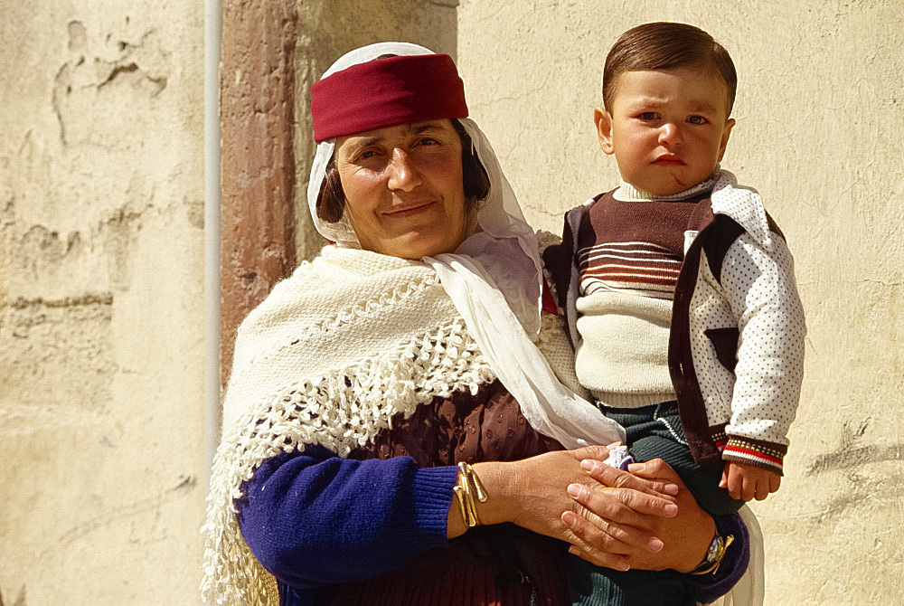 Woman and child, near Bosra, Syria, Middle East