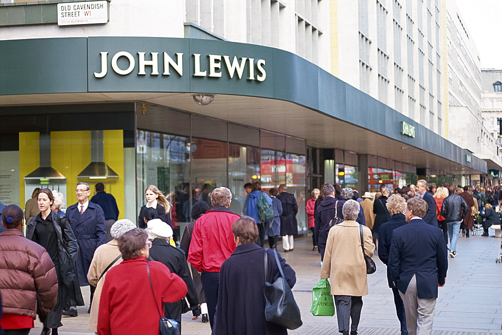 Exterior of John Lewis department store, Oxford Street, London, England, United Kingdom, Europe