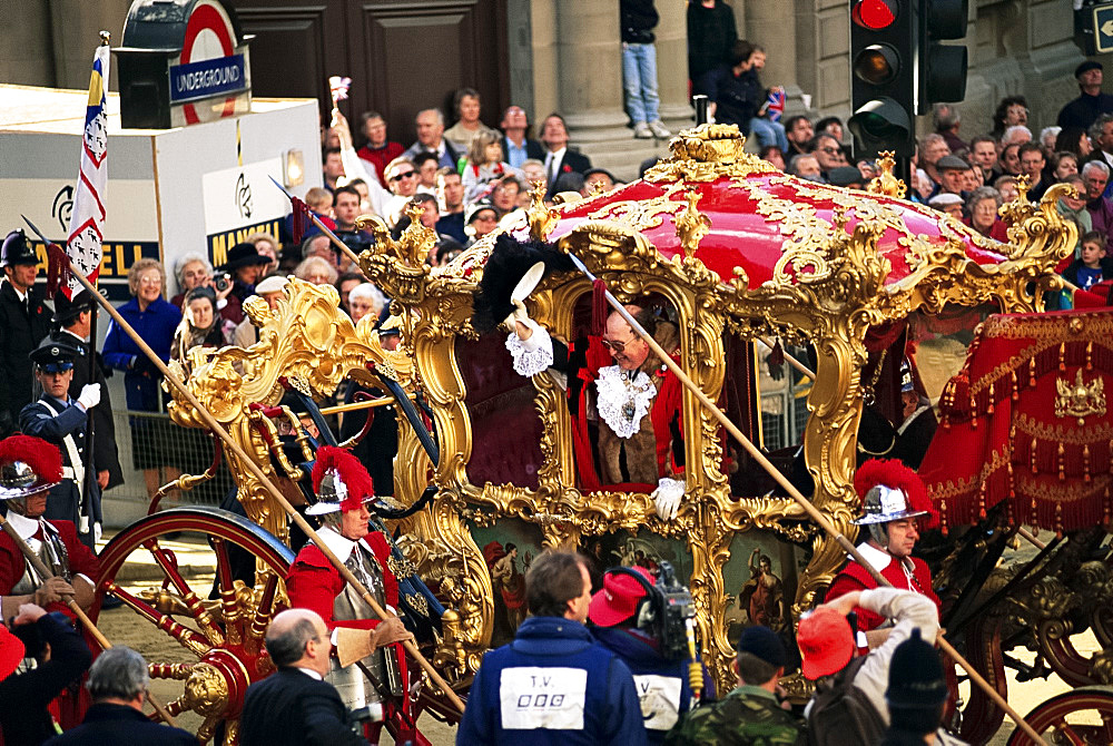 The Lord Mayor's coach, Lord Mayor's Show, City of London, London, England, United Kingdom, Europe