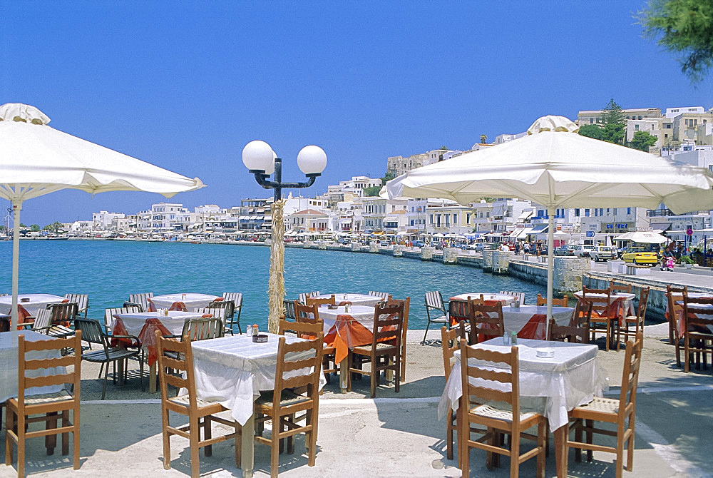 Harbour, Naxos Town, Naxos, Cyclades Islands, Greece, Europe