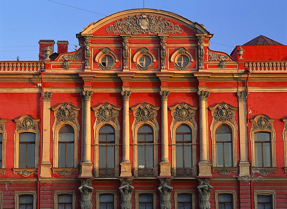 Facade of Belozersky Palace, St. Petersburg, Russia, Europe