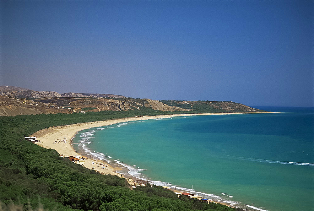 Beach, Eraclea Minoa, south coast, island of Sicily, Italy, Meidterranean, Europe