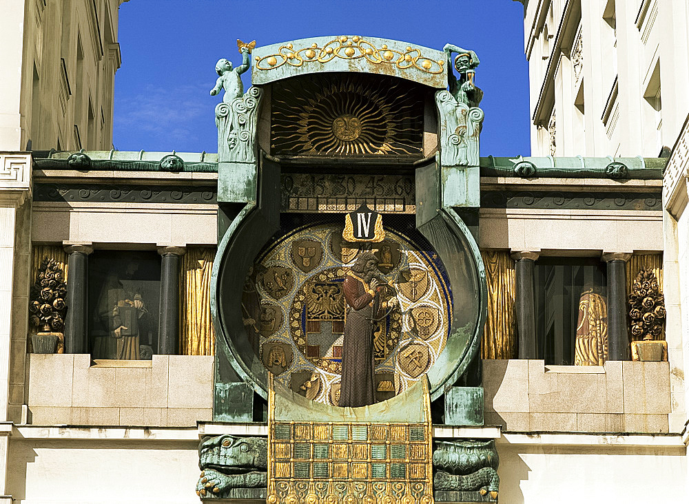 Anker Clock in Hoher Market, Vienna, Austria, Europe