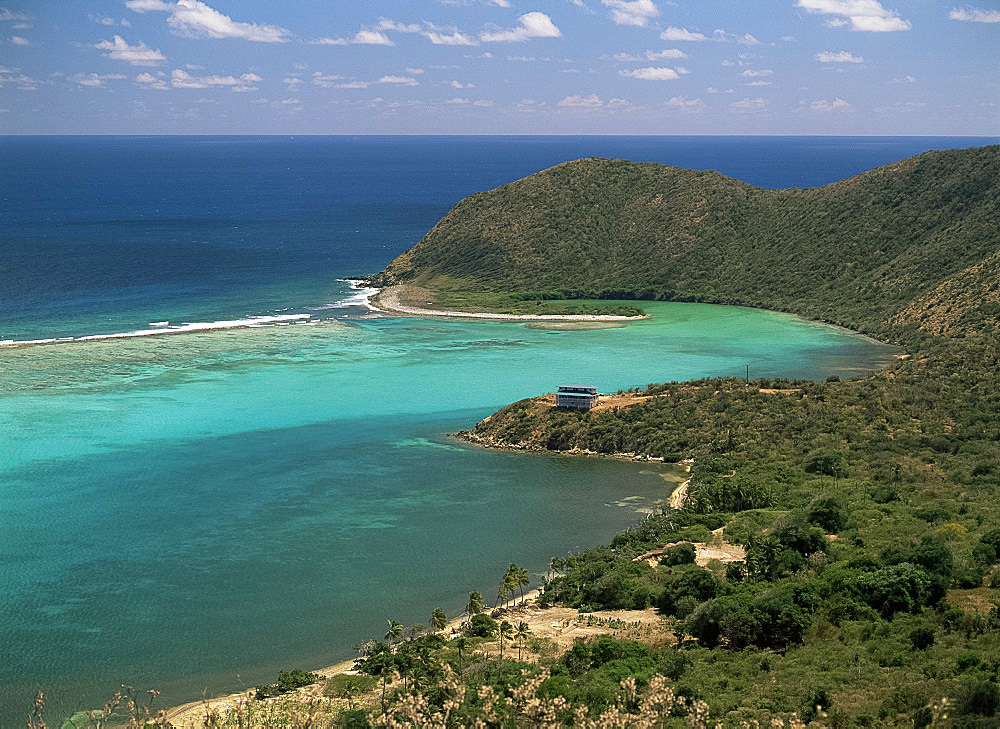 Aerial view of North Sound, Virgin Gorda, British Virgin Islands, West Indies, Central America