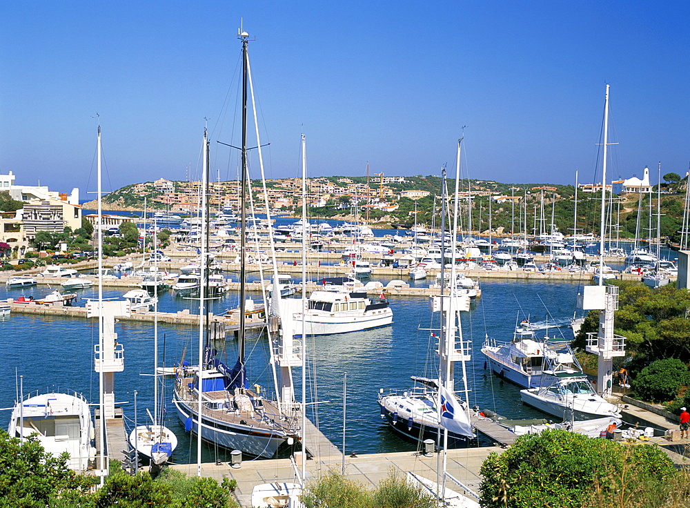 The marina in Porto Cervo, island of Sardinia, Italy, Mediterranean, Europe