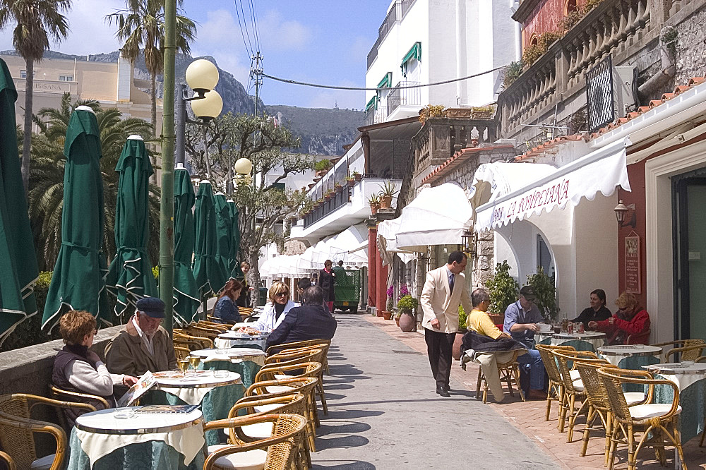 Cafe in Capri Town, Isle of Capri, Italy, Mediterranean, Europe