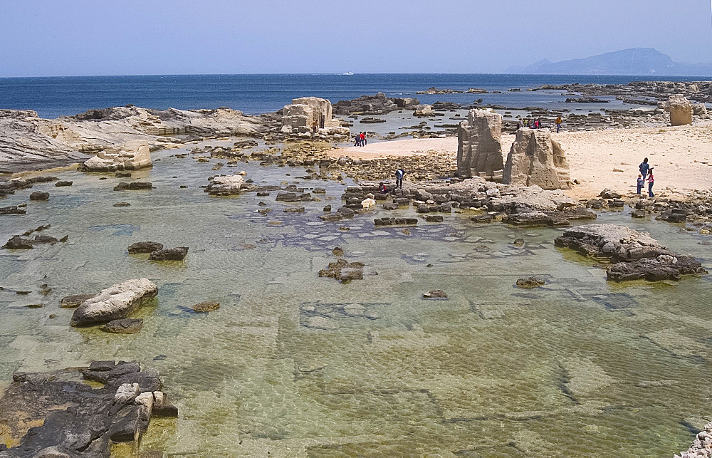 Underwater ruins on the island of Favignana, Egadi Islands, Italy, Mediterranean, Europe