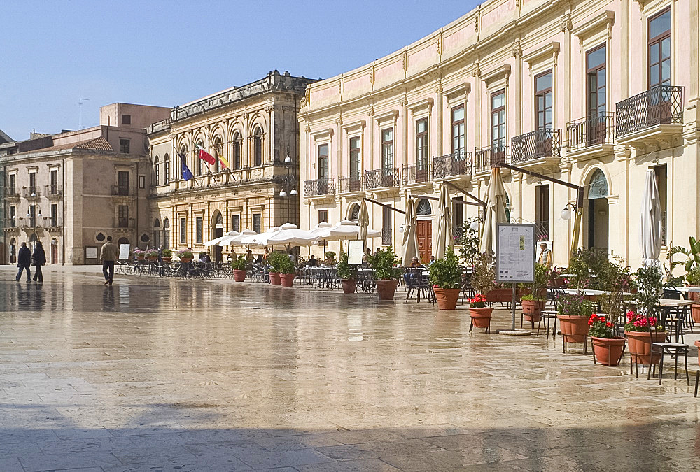 Piazza del Duomo, Syracuse, Sicily, Italy, Mediterranean, Europe