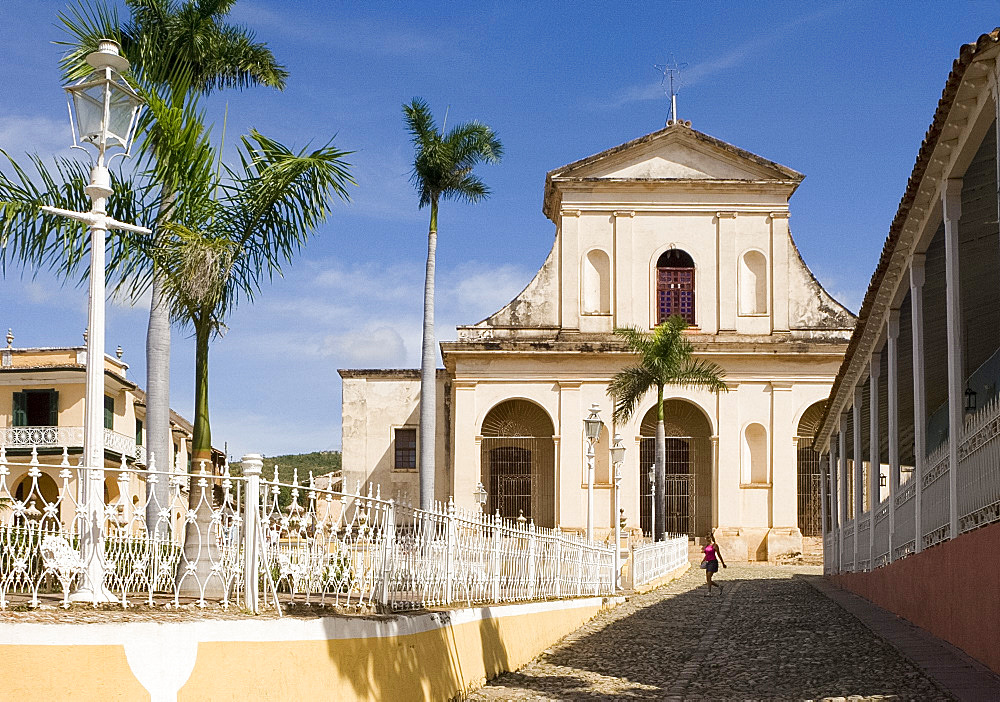 The Iglesia Parroquial de la Santisima Trinidad (Holy Trinity Church), Plaza Mayor, Trinidad, UNESCO World Heritage site, Cuba, West Indies, Central America