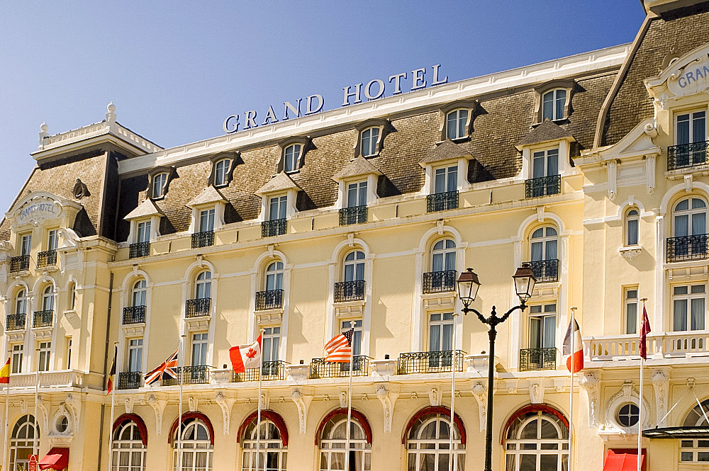 The Grand Hotel in Cabourg where Marcel Proust wrote 'A La Recherche du Temps Perdu', Cabourg, Normandy, France, Europe