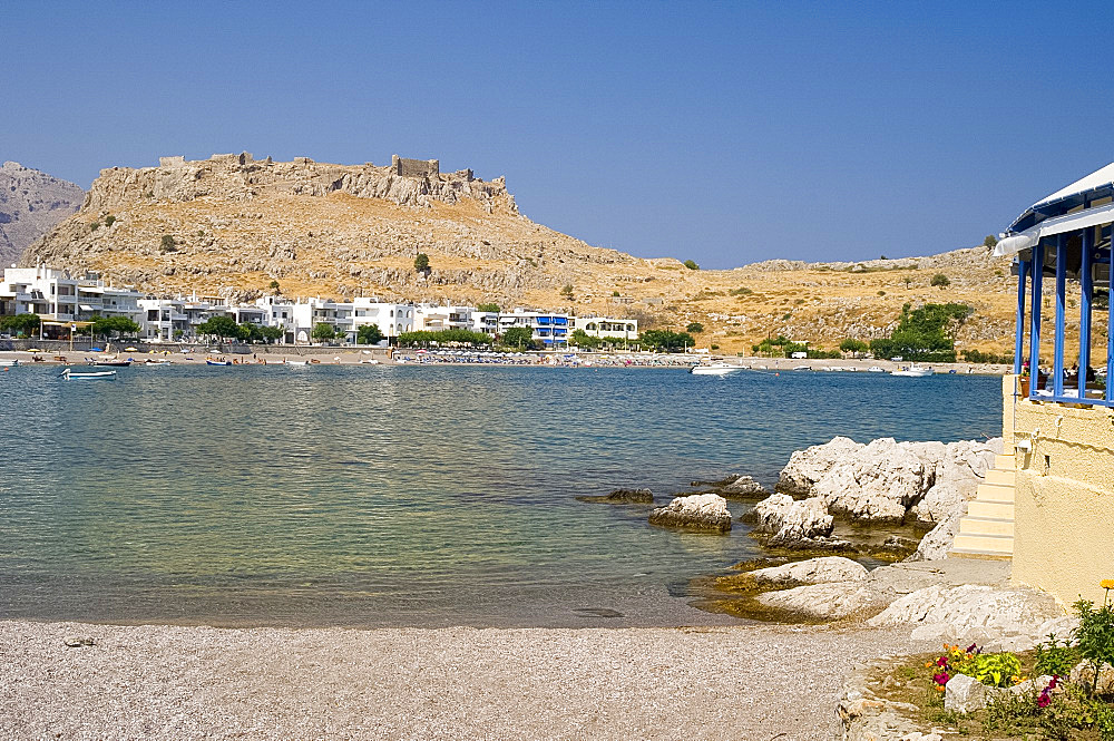 The custom built resort of Charaki on a bay 40 km south of Rhodes Town, Rhodes, Dodecanese, Greek Islands, Greece, Europe