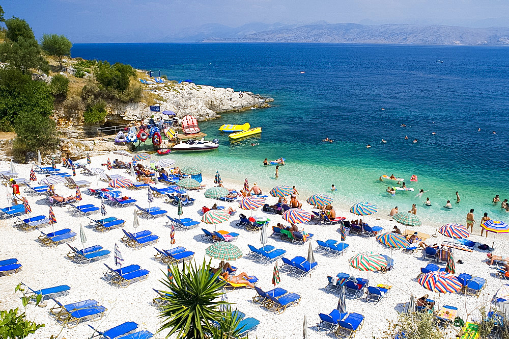 Kalamiones Beach near Kassiopi, northeast coast, Corfu, Ionian Islands, Greek Islands, Greece, Europe