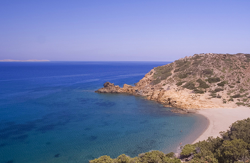 A view of the sea near Vai in Eastern Crete, Greek Islands, Greece, Europe